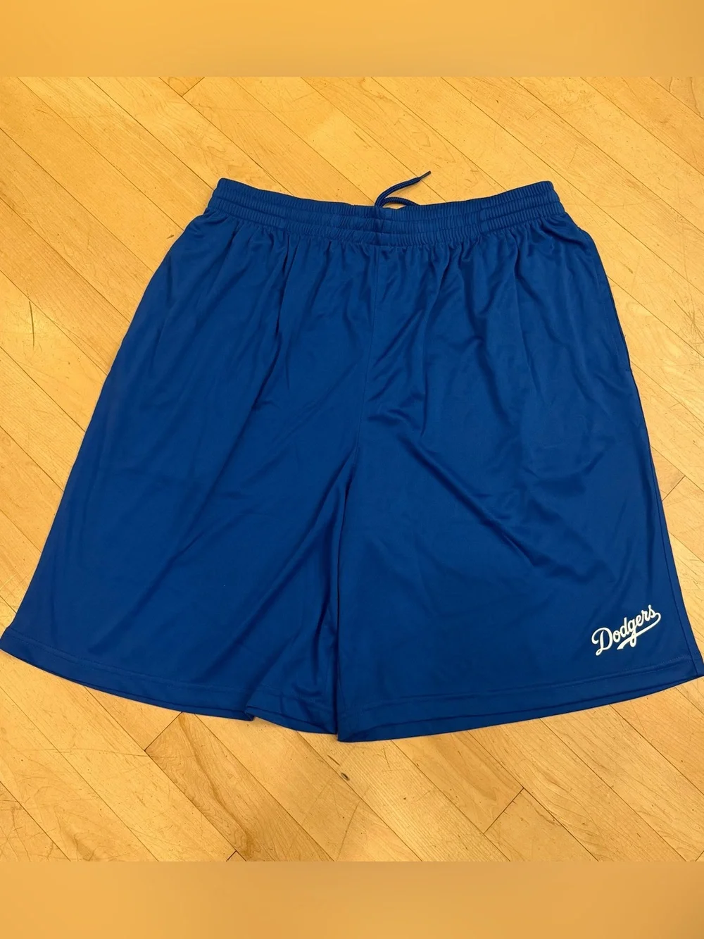 NEW 2 Pair Los Angeles LA Dodgers Royal Blue Polyester Shorts Mens XL and Medium